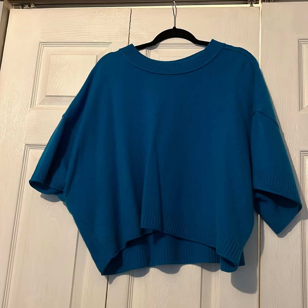 Anthropology blue sweater XL